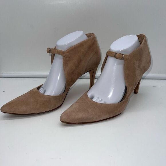 Free People Beige Suede Ankle Strap Heels - Picture 10 of 13